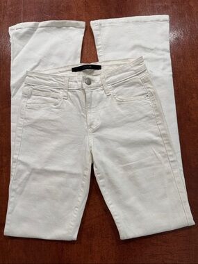 Joe's Jeans Low Rise White Skinny Flare Jeans